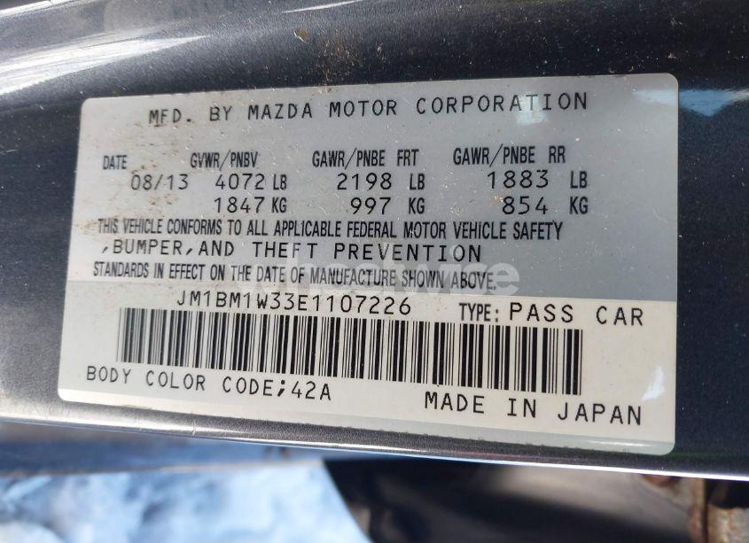 Photo 9 of 2014 Mazda Mazda3 S GRAND TOURING (VIN JM1BM1W33E1107226)