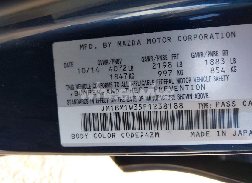 Photo 9 of 2015 Mazda Mazda3 S GRAND TOURING (VIN JM1BM1W35F1238188)