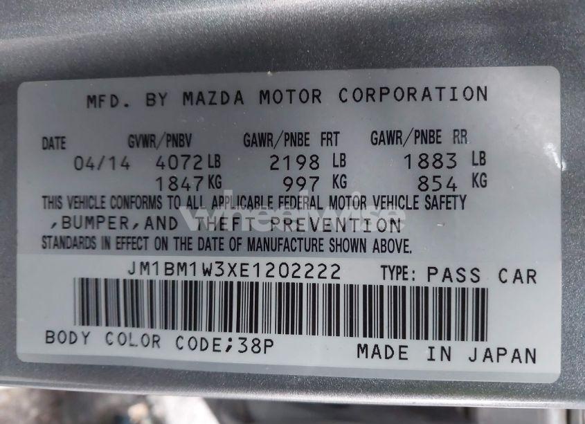 Photo 9 of 2014 Mazda Mazda3 S GRAND TOURING (VIN JM1BM1W3XE1202222)