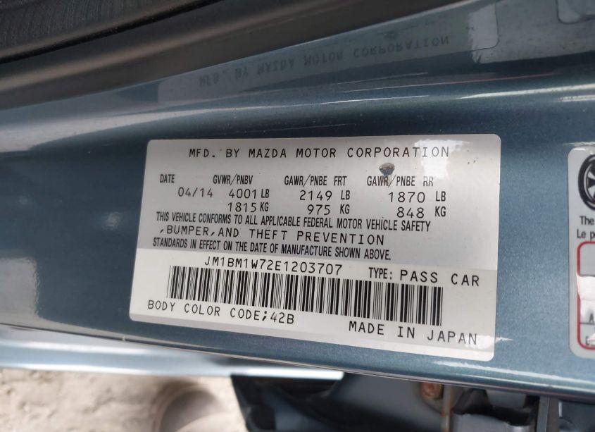 Photo 9 of 2014 Mazda Mazda3 I GRAND TOURING (VIN JM1BM1W72E1203707)