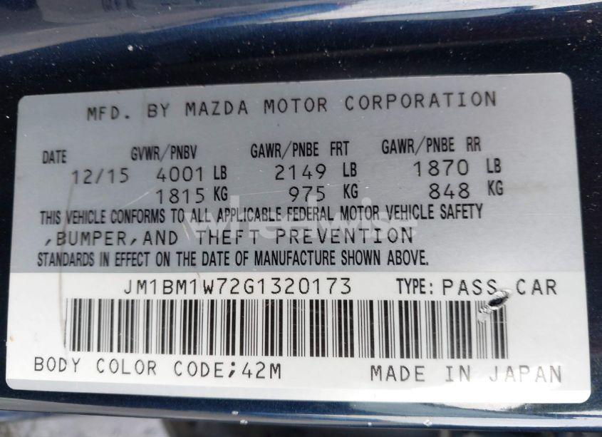 Photo 9 of 2016 Mazda Mazda3 I TOURING (VIN JM1BM1W72G1320173)