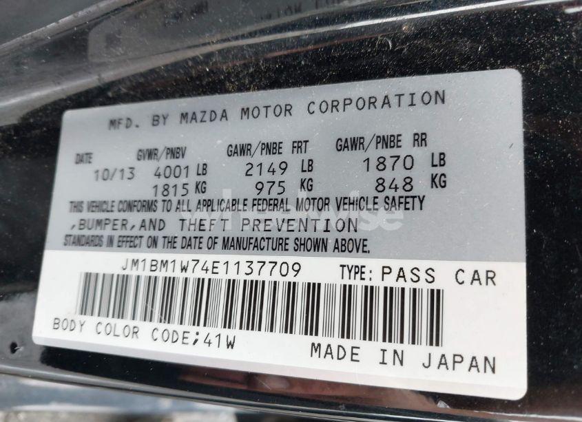 Photo 9 of 2014 Mazda Mazda3 I GRAND TOURING (VIN JM1BM1W74E1137709)