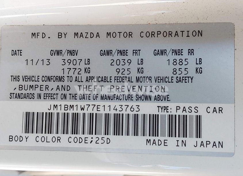 Photo 9 of 2014 Mazda Mazda3 I GRAND TOURING (VIN JM1BM1W77E1143763)