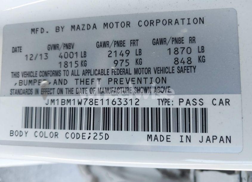 Photo 9 of 2014 Mazda Mazda3 I GRAND TOURING (VIN JM1BM1W78E1163312)