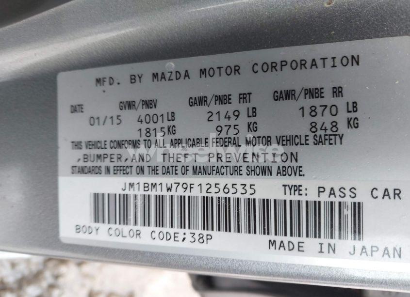 Photo 9 of 2015 Mazda Mazda3 I GRAND TOURING (VIN JM1BM1W79F1256535)