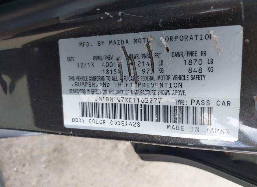 Photo 9 of 2014 Mazda Mazda3 I GRAND TOURING (VIN JM1BM1W7XE1163277)