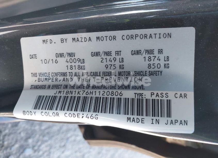 Photo 9 of 2017 Mazda Mazda3 SPORT (VIN JM1BN1K76H1120806)