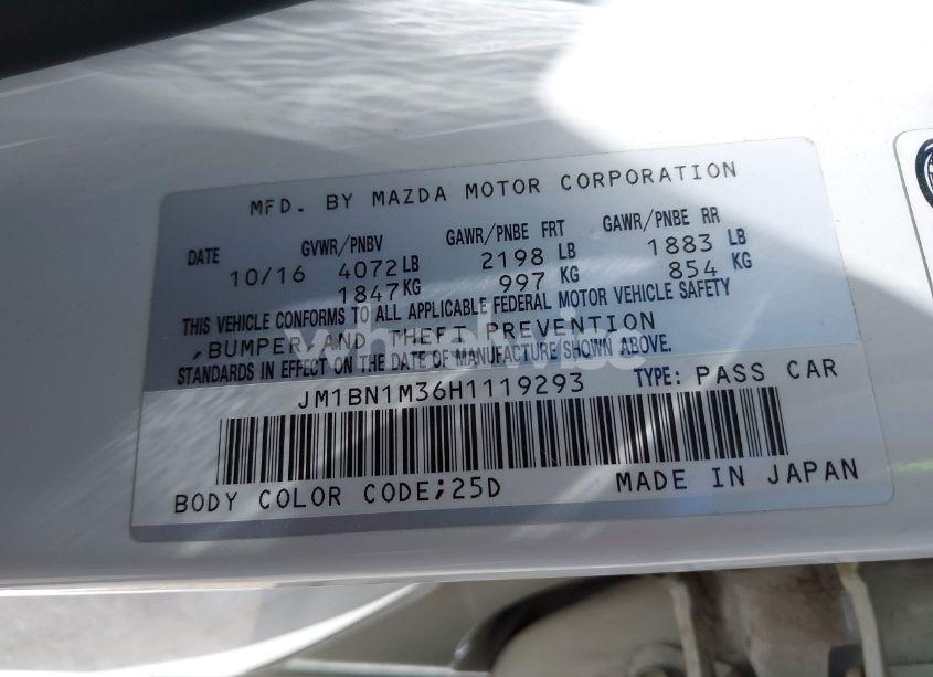Photo 9 of 2017 Mazda Mazda3 GRAND TOURING (VIN JM1BN1M36H1119293)