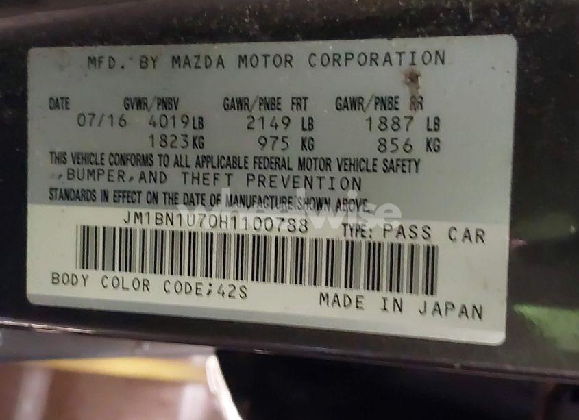 Photo 9 of 2017 Mazda Mazda3 SPORT (VIN JM1BN1U70H1100788)