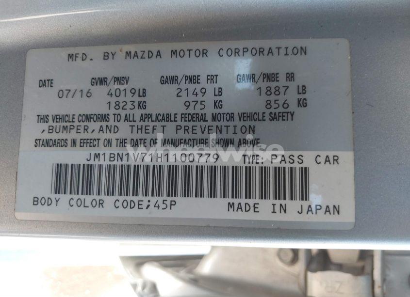 Photo 9 of 2017 Mazda Mazda3 TOURING (VIN JM1BN1V71H1100779)