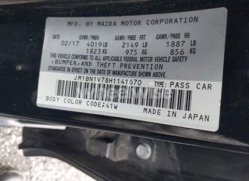 Photo 9 of 2017 Mazda Mazda3 TOURING (VIN JM1BN1V78H1141670)