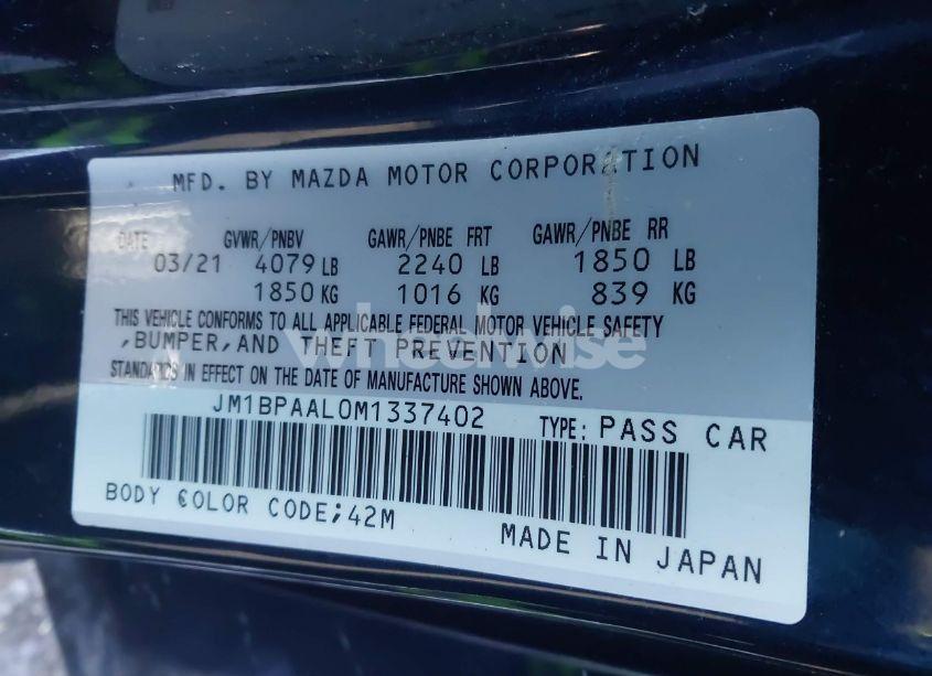 Photo 9 of 2021 Mazda Mazda3 2.5 S (VIN JM1BPAAL0M1337402)