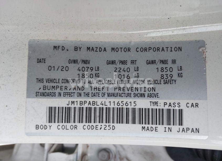 Photo 9 of 2020 Mazda Mazda3 (VIN JM1BPABL4L1165615)