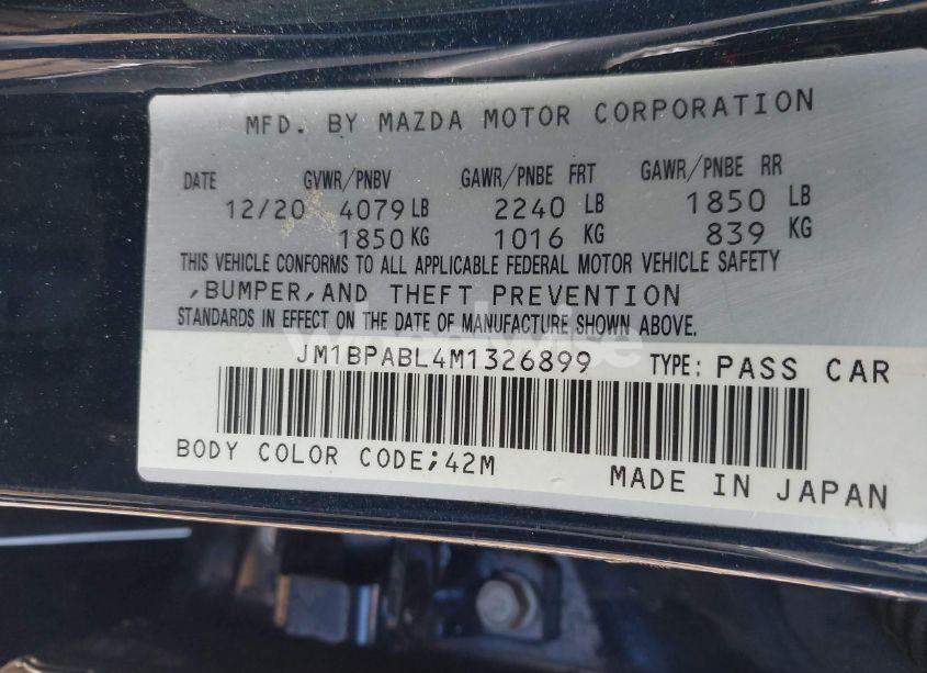 Photo 9 of 2021 Mazda Mazda3 SELECT (VIN JM1BPABL4M1326899)