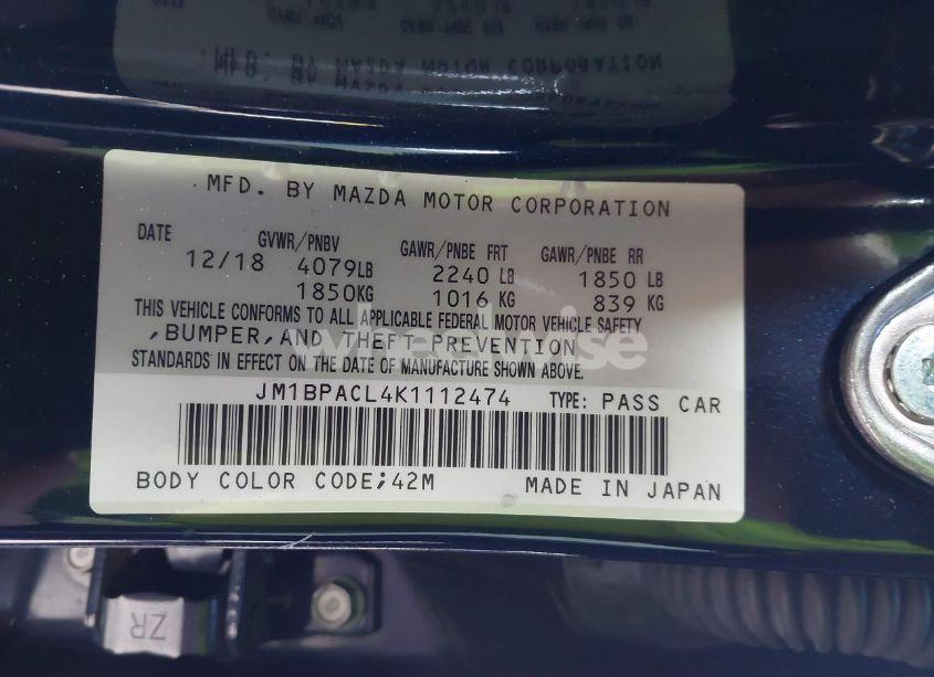 Photo 9 of 2019 Mazda Mazda3 SELECT PACKAGE (VIN JM1BPACL4K1112474)