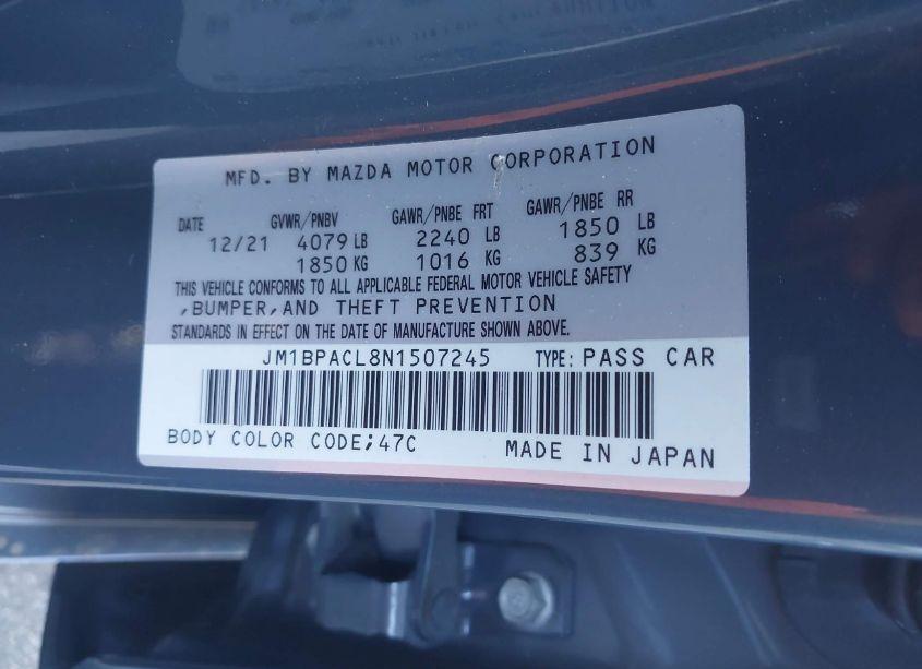 Photo 9 of 2022 Mazda Mazda3 CARBON EDITION (VIN JM1BPACL8N1507245)