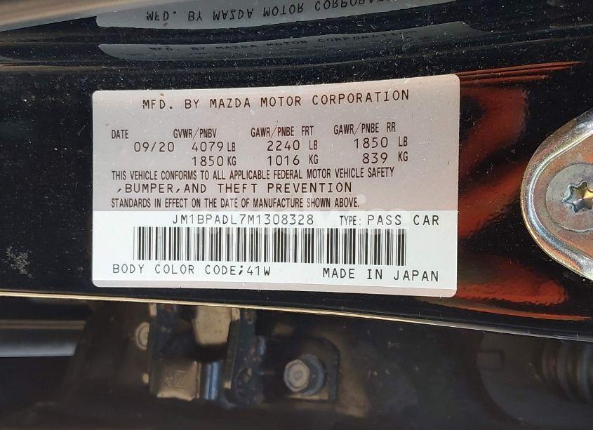 Photo 9 of 2021 Mazda Mazda3 PREMIUM (VIN JM1BPADL7M1308328)
