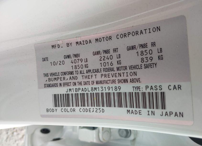 Photo 9 of 2021 Mazda Mazda3 PREMIUM (VIN JM1BPADL8M1319189)