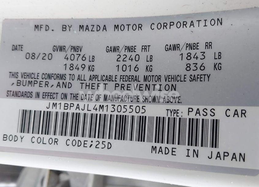 Photo 9 of 2021 Mazda Mazda3 2.5 S (VIN JM1BPAJL4M1305505)