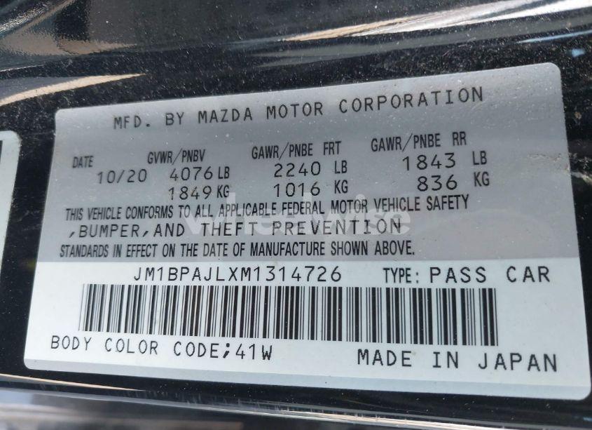 Photo 9 of 2021 Mazda Mazda3 2.5 S (VIN JM1BPAJLXM1314726)