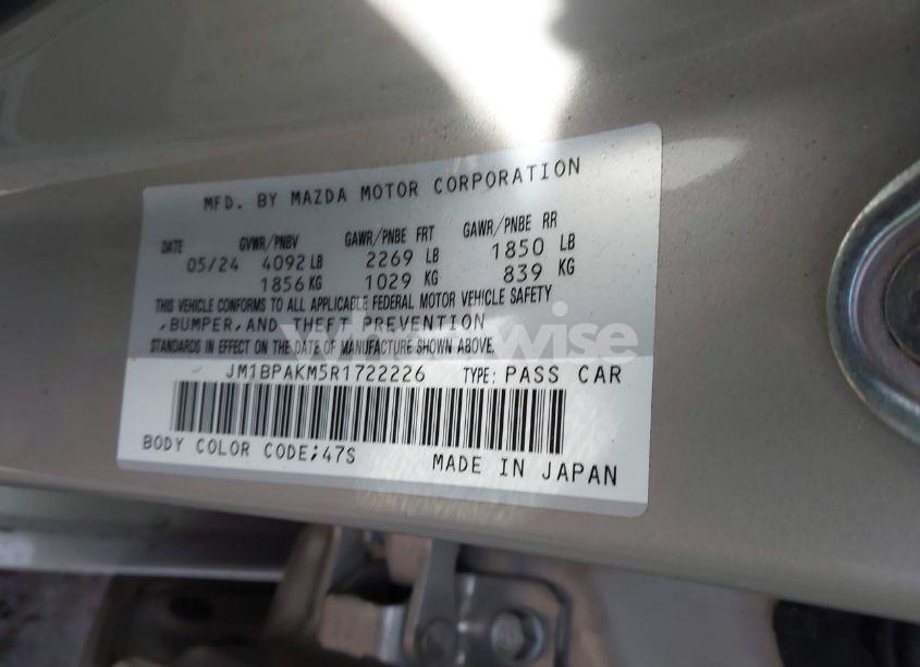 Photo 9 of 2024 Mazda Mazda3 2.5 S SELECT SPORT (VIN JM1BPAKM5R1722226)