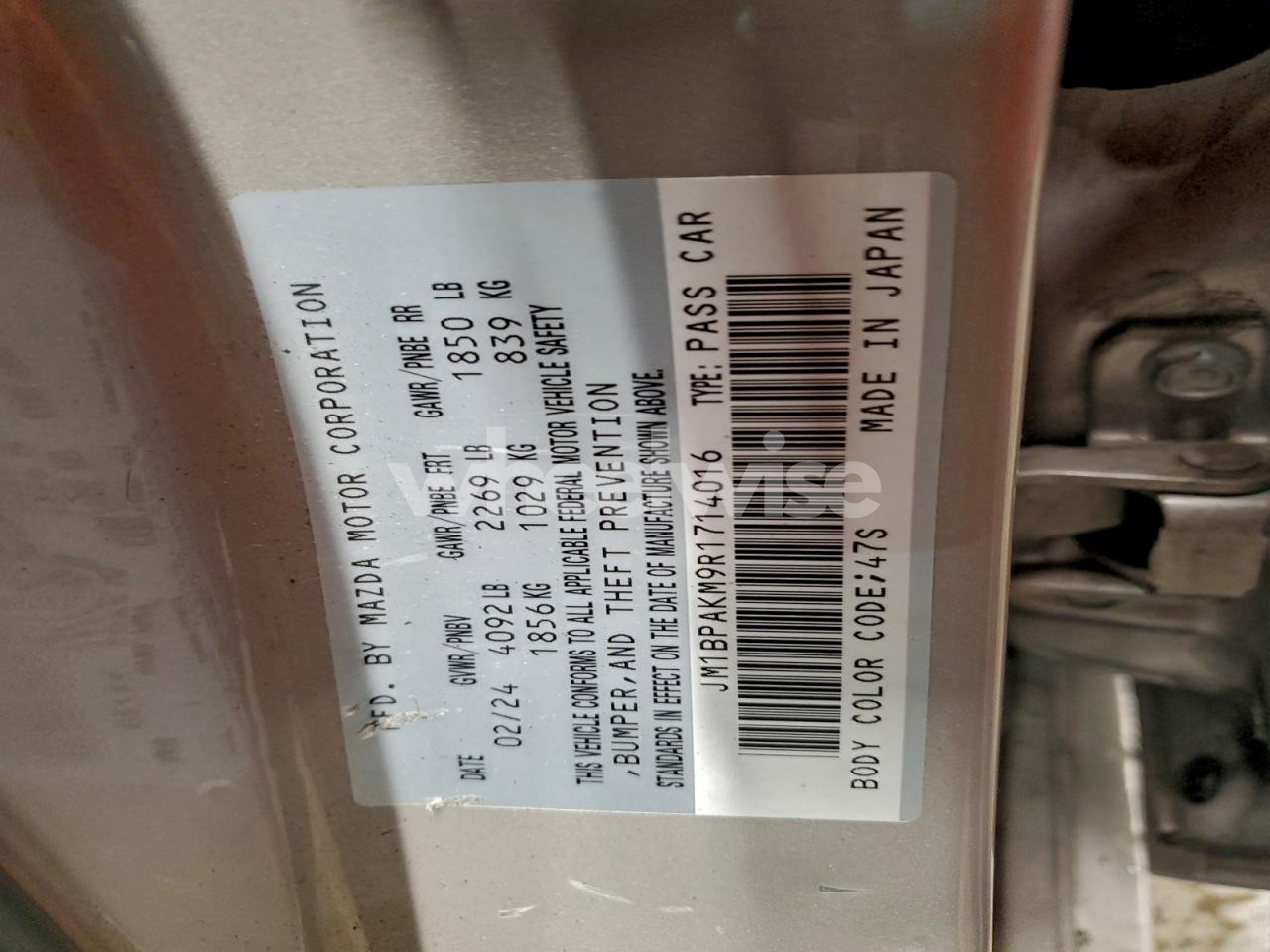 Photo 12 of 2024 MAZDA 3 SELECT SPORT (VIN JM1BPAKM9R1714016)