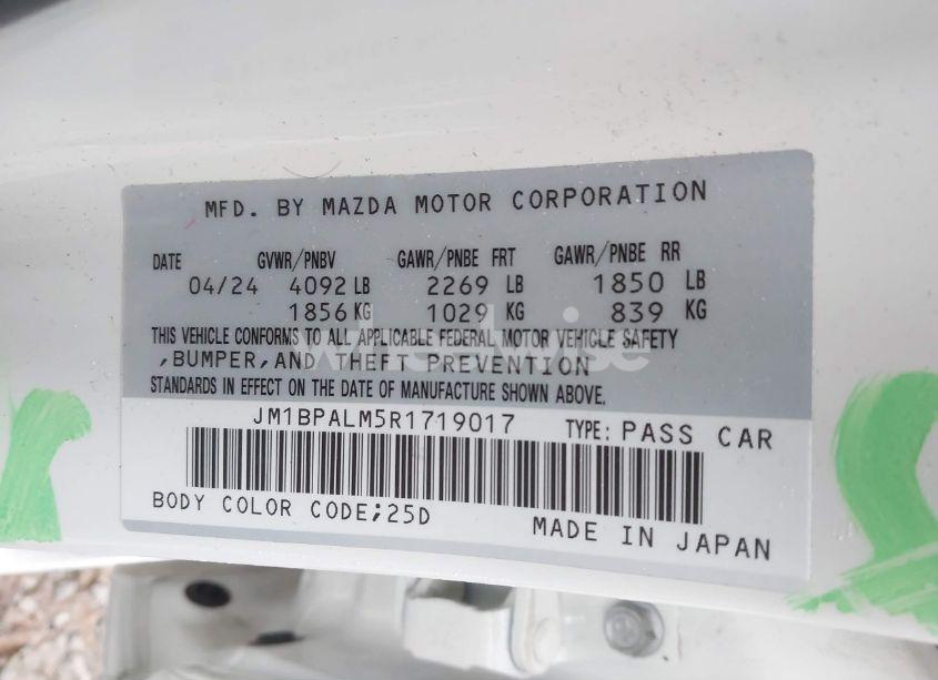 Photo 9 of 2024 Mazda Mazda3 2.5 S PREFERRED (VIN JM1BPALM5R1719017)