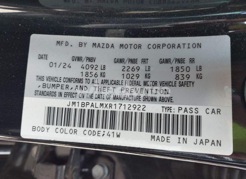 Photo 9 of 2024 Mazda Mazda3 2.5 S PREFERRED (VIN JM1BPALMXR1712922)