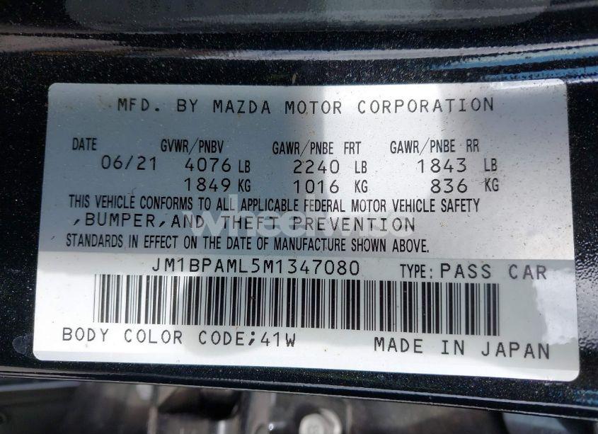 Photo 9 of 2021 Mazda Mazda3 PREMIUM (VIN JM1BPAML5M1347080)