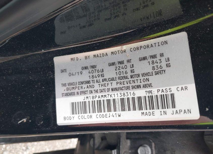 Photo 9 of 2019 Mazda Mazda3 PREFERRED PACKAGE (VIN JM1BPAMM7K1138316)