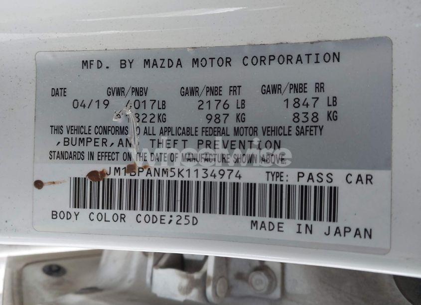 Photo 9 of 2019 Mazda Mazda3 PREMIUM PACKAGE (VIN JM1BPANM5K1134974)