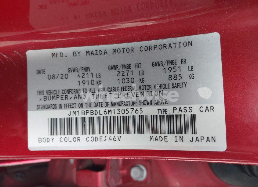 Photo 9 of 2021 Mazda Mazda3 PREMIUM (VIN JM1BPBDL6M1305765)
