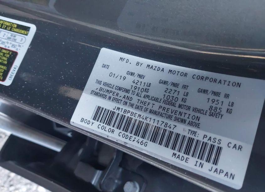 Photo 9 of 2019 Mazda Mazda3 PREMIUM PACKAGE (VIN JM1BPBEM4K1117847)