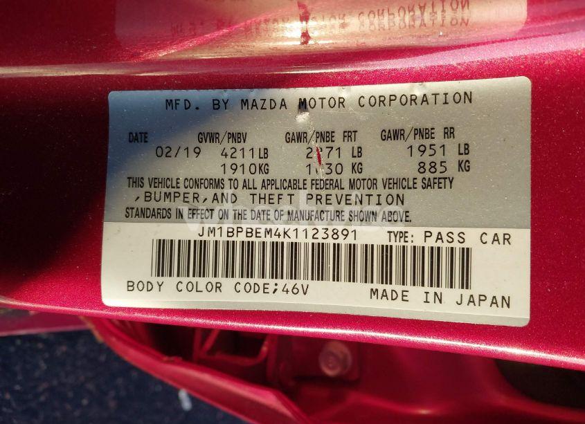 Photo 9 of 2019 Mazda Mazda3 PREMIUM PACKAGE (VIN JM1BPBEM4K1123891)