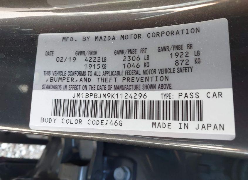 Photo 9 of 2019 Mazda Mazda3 (VIN JM1BPBJM9K1124296)