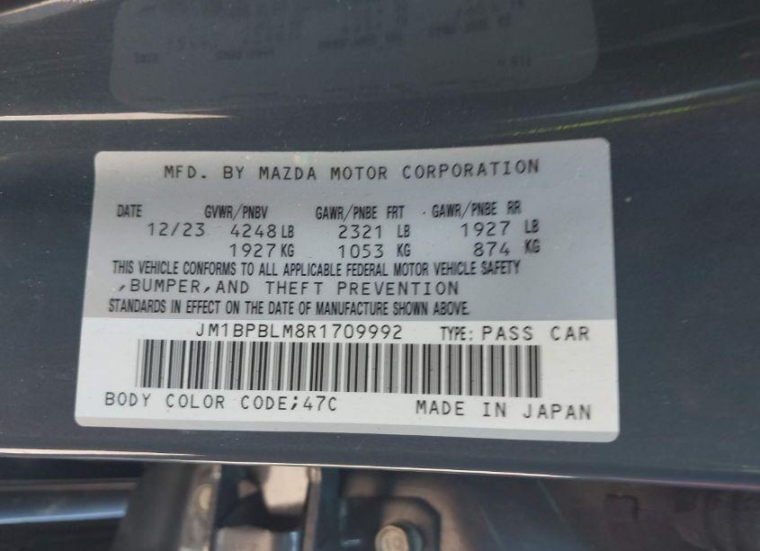 Photo 9 of 2024 Mazda Mazda3 2.5 S CARBON EDITION (VIN JM1BPBLM8R1709992)