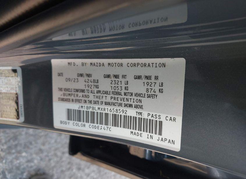 Photo 9 of 2024 Mazda Mazda3 2.5 S CARBON EDITION (VIN JM1BPBLMXR1658592)