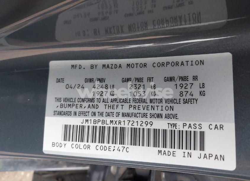 Photo 9 of 2024 Mazda Mazda3 2.5 S CARBON EDITION (VIN JM1BPBLMXR1721299)