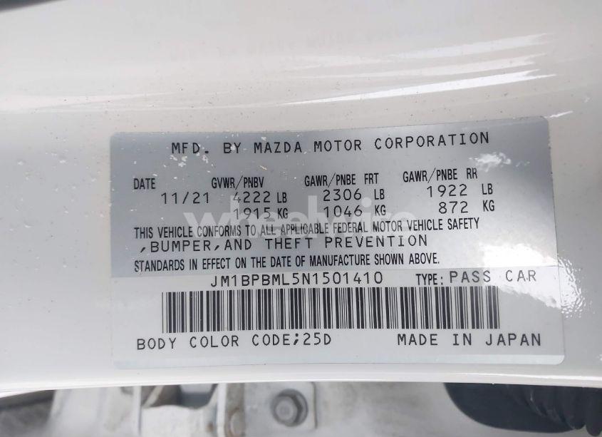 Photo 9 of 2022 Mazda Mazda3 HATCHBACK PREMIUM (VIN JM1BPBML5N1501410)