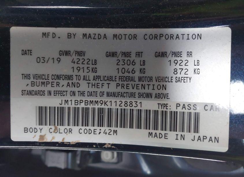 Photo 9 of 2019 Mazda Mazda3 PREFERRED PACKAGE (VIN JM1BPBMM9K1128831)
