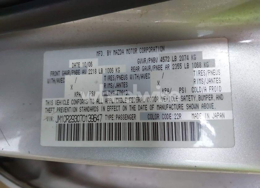 Photo 9 of 2007 Mazda Mazda5 SPORT (VIN JM1CR293070139647)