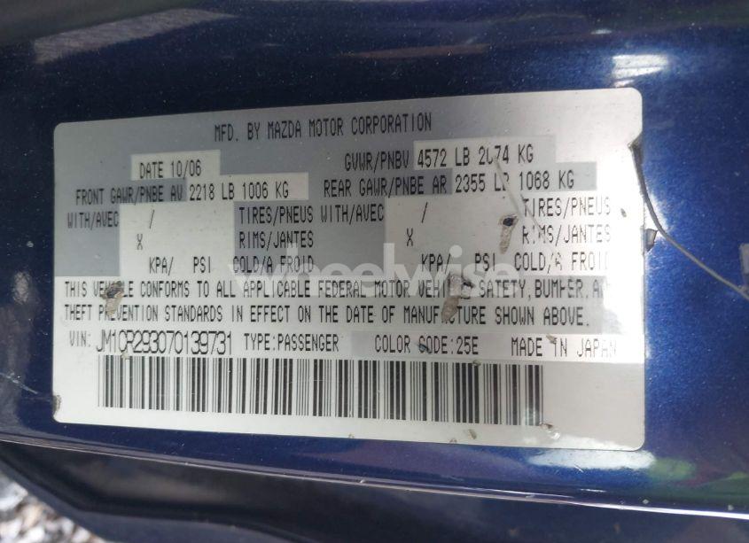 Photo 9 of 2007 Mazda Mazda5 TOURING (VIN JM1CR293070139731)