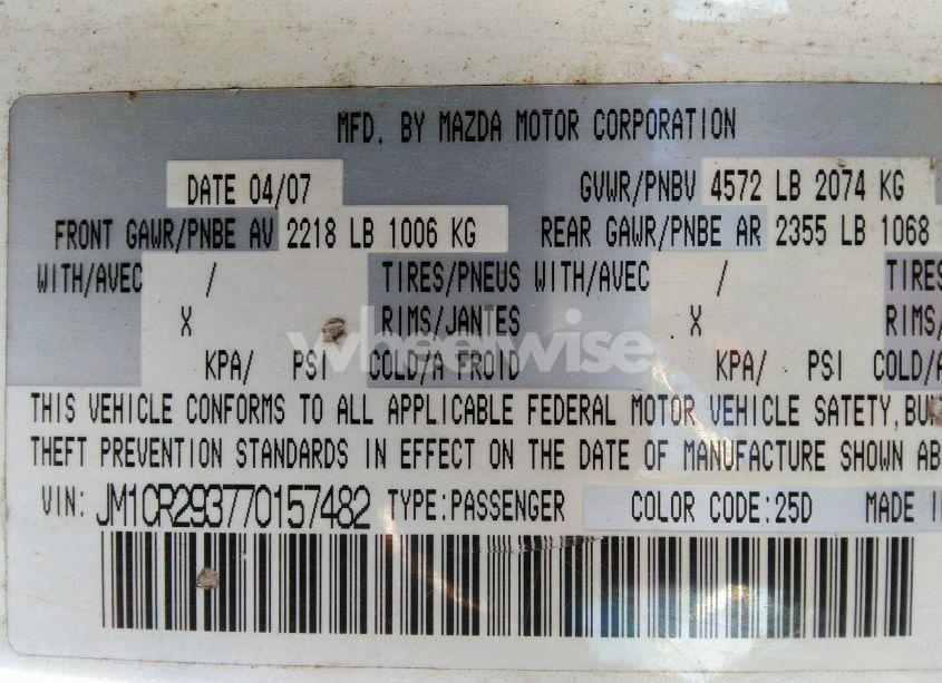 Photo 9 of 2007 Mazda Mazda5 TOURING (VIN JM1CR293770157482)