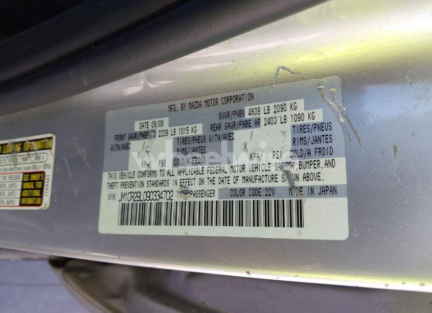 Photo 9 of 2009 Mazda Mazda5 SPORT (VIN JM1CR29L090334702)