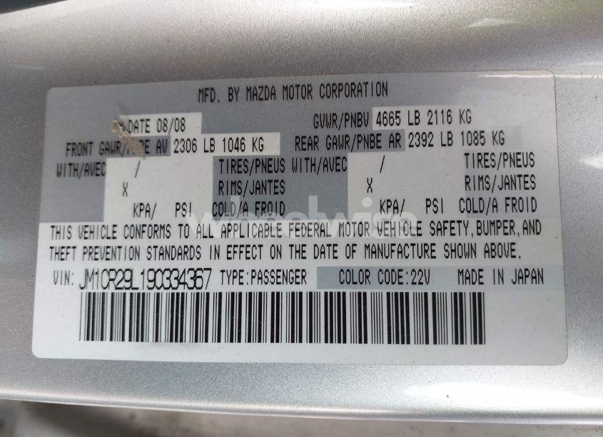 Photo 9 of 2009 Mazda Mazda5 SPORT (VIN JM1CR29L190334367)