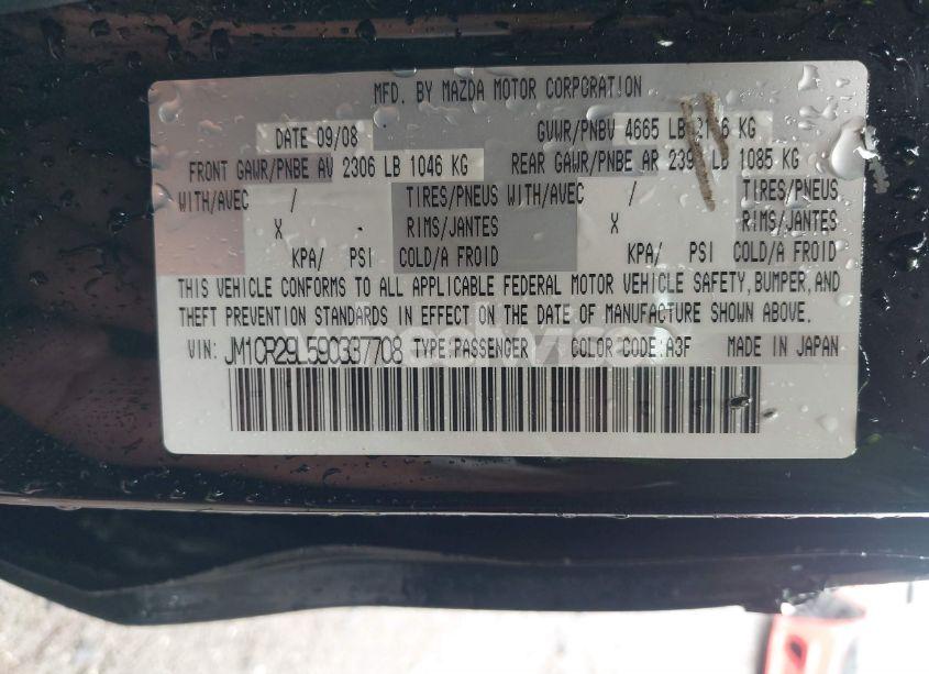 Photo 9 of 2009 Mazda Mazda5 TOURING (VIN JM1CR29L590337708)