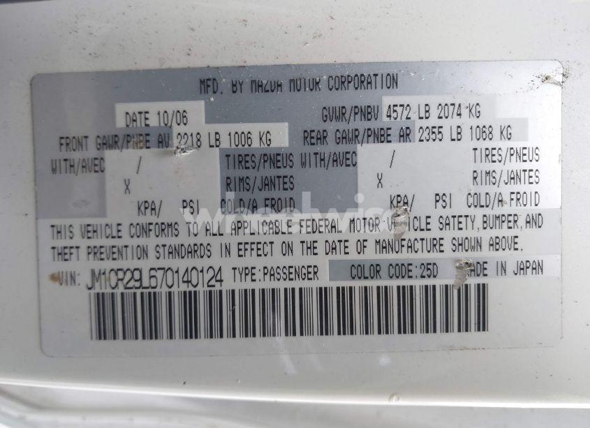 Photo 9 of 2007 Mazda Mazda5 TOURING (VIN JM1CR29L670140124)