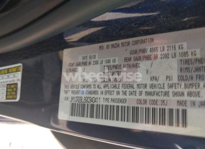 Photo 9 of 2009 Mazda Mazda5 GRAND TOURING (VIN JM1CR29L890340411)