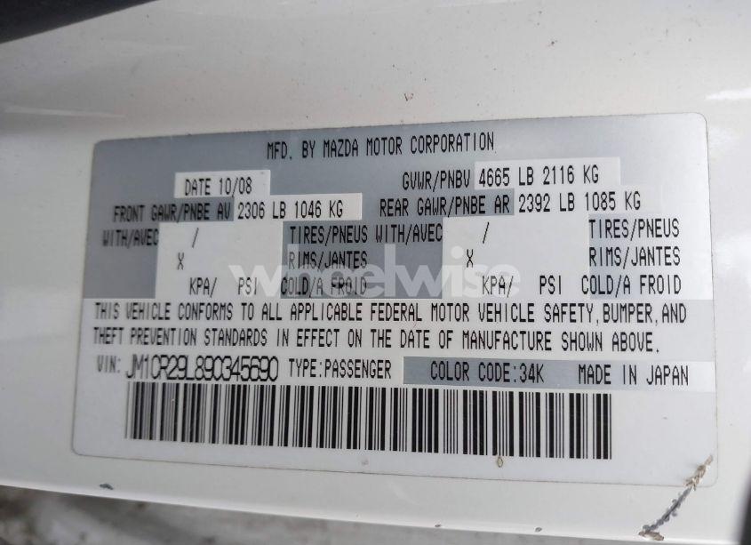 Photo 9 of 2009 Mazda Mazda5 GRAND TOURING (VIN JM1CR29L890345690)