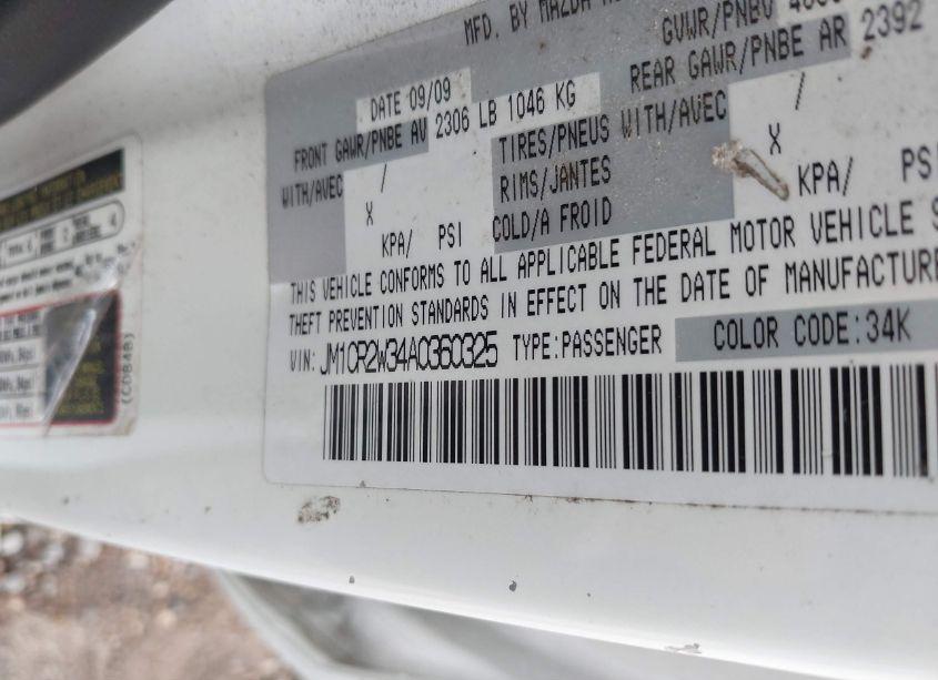 Photo 9 of 2010 Mazda Mazda5 SPORT (VIN JM1CR2W34A0360325)